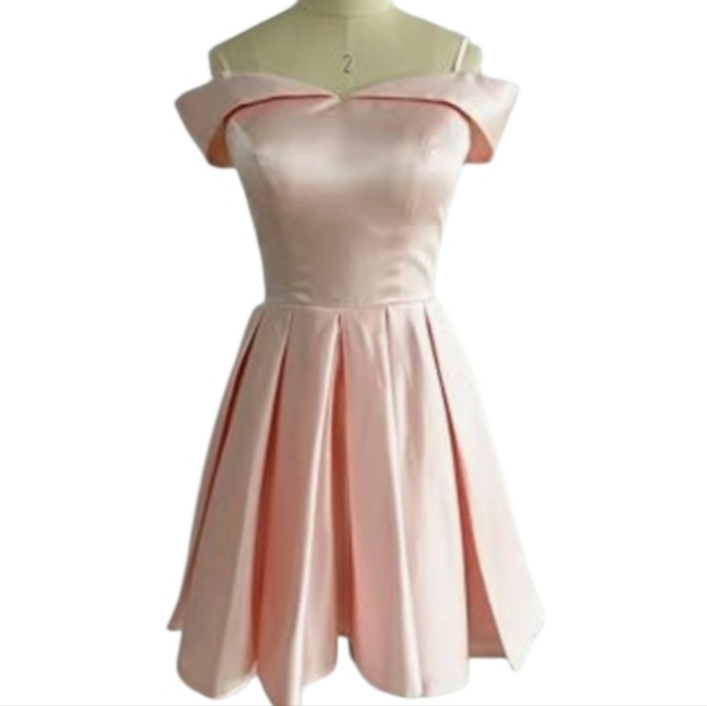 NWT Pink Off The Shoulder Party Prom Sweet 16 Quinceanera Event Dress